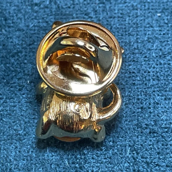 Avon March Birthstone Cat Pin Simulated Aquamarine, In Box Vintage 1999 - Picture 3 of 6